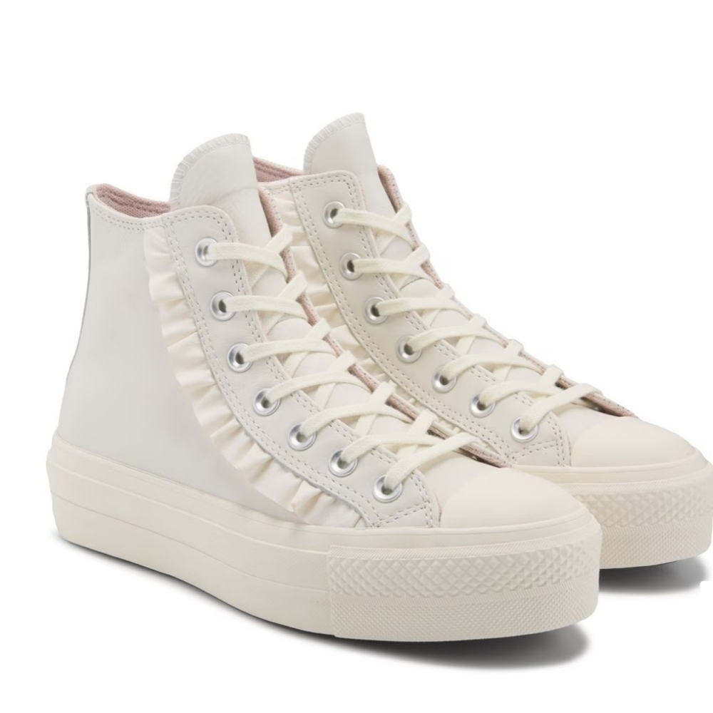 Converse Chuck Taylor All Star Lift Platform Leather Sneakers - Picture 2 of 12